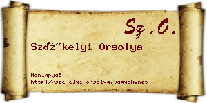 Székelyi Orsolya névjegykártya