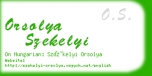 orsolya szekelyi business card